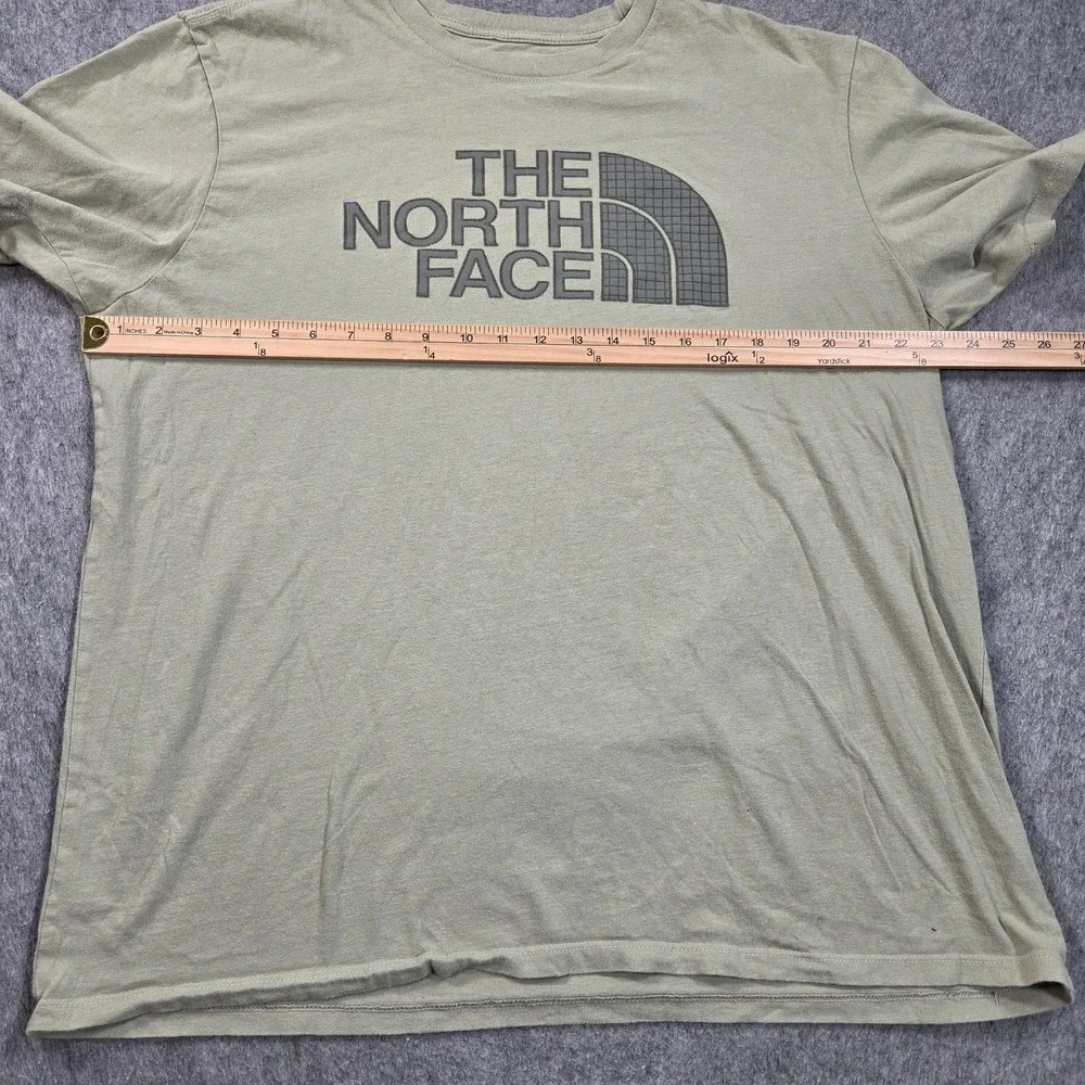 The North Face Graphic T-Shirt Mens XL Green Grid Logo Short Sleeve Cotton
